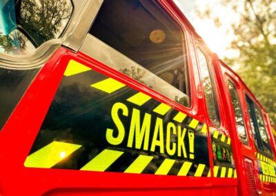 a close up of a Smack Republic Brewing Co's Truck 69 - Beer Engine